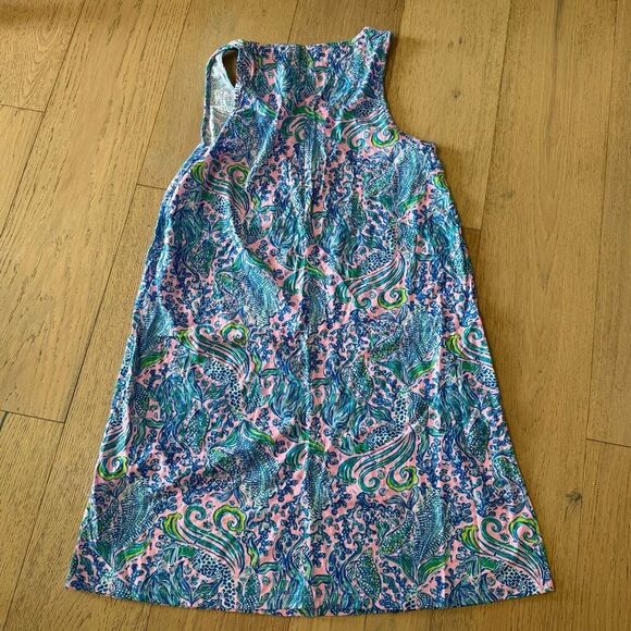 Lilly Pulitzer blue mermaid swing Dress Size large m10 - Picture 4 of 4